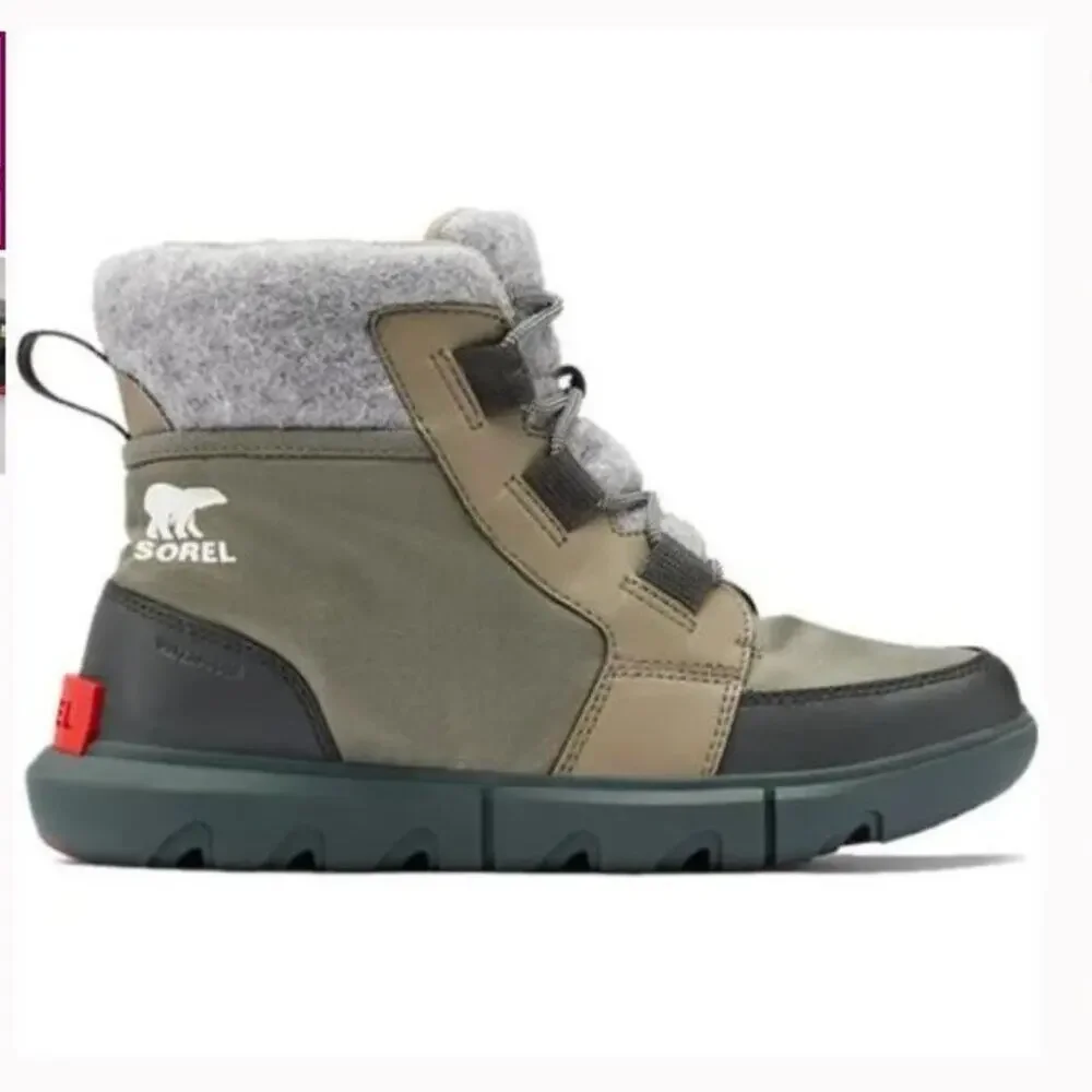 Sorel Womens Explorer II Carnival Felt Boot Snow Winter Waterproof Sage Stone 11 - Picture 11 of 11